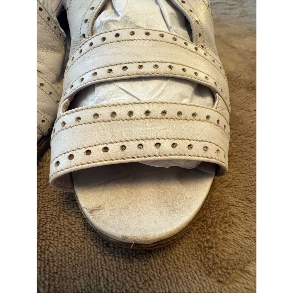 Vintage Joseph Cream Cutout Peep-Toe Heels with Buckle - Picture 7 of 9